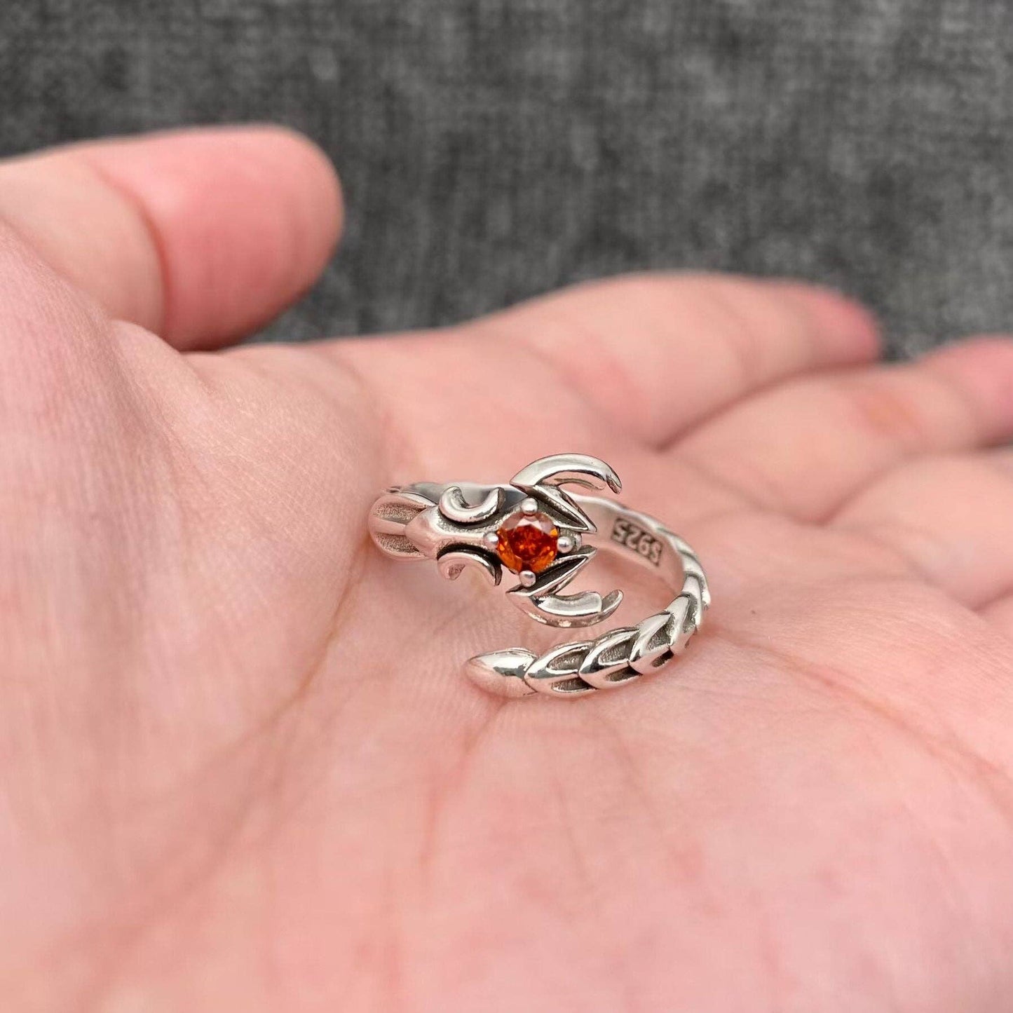 Swarovski Crystal Scorpion Adjustable Ring