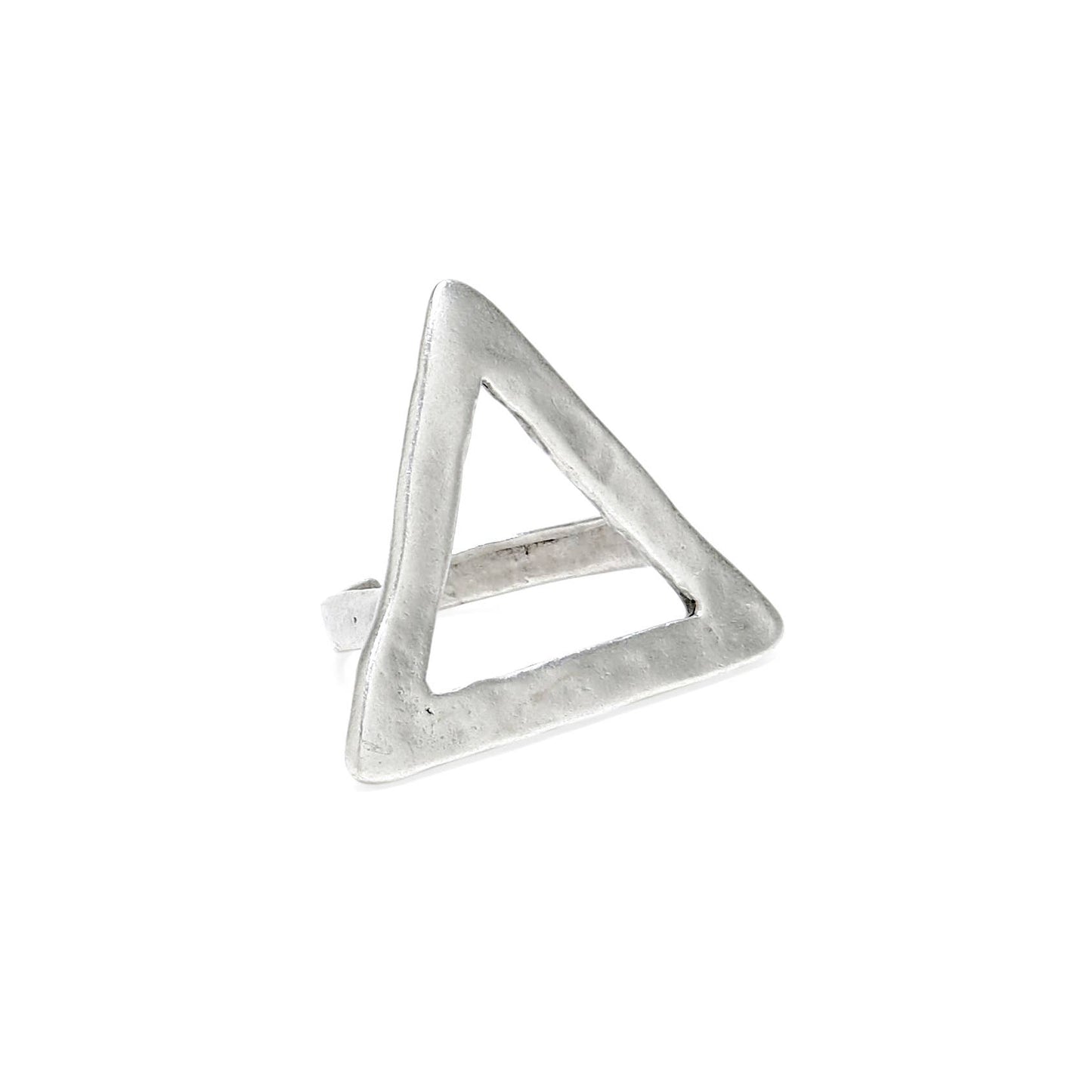Handmade Triangle 945 Silver Plate Rings