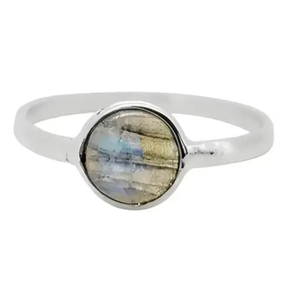 Labradorite Sterling Silver Adjustable Ring