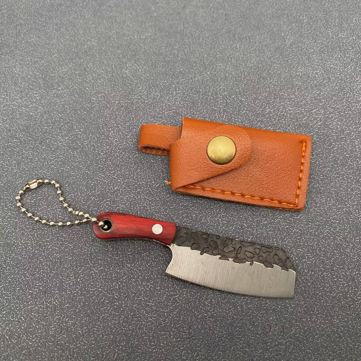 Black Enamel Mini Knife With Protective Sleeve