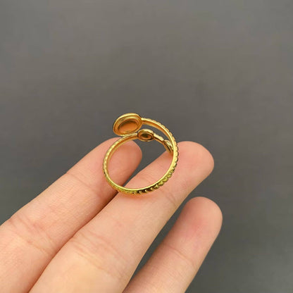 Black Enamel Evil Eye Ring ☆ Turkish Nazar Eye 🧿 18K Gold Plated Ring