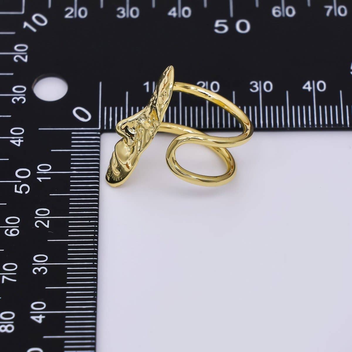 24K Gold Filled Face ☆ Adjustable Double Strand Open Ring