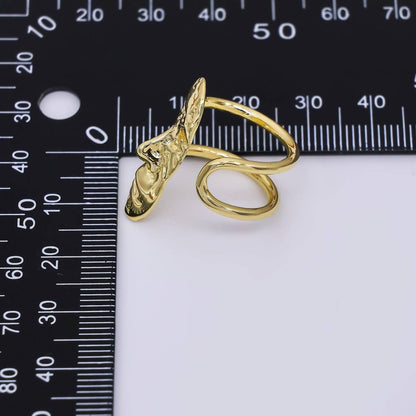 24K Gold Filled Face ☆ Adjustable Double Strand Open Ring