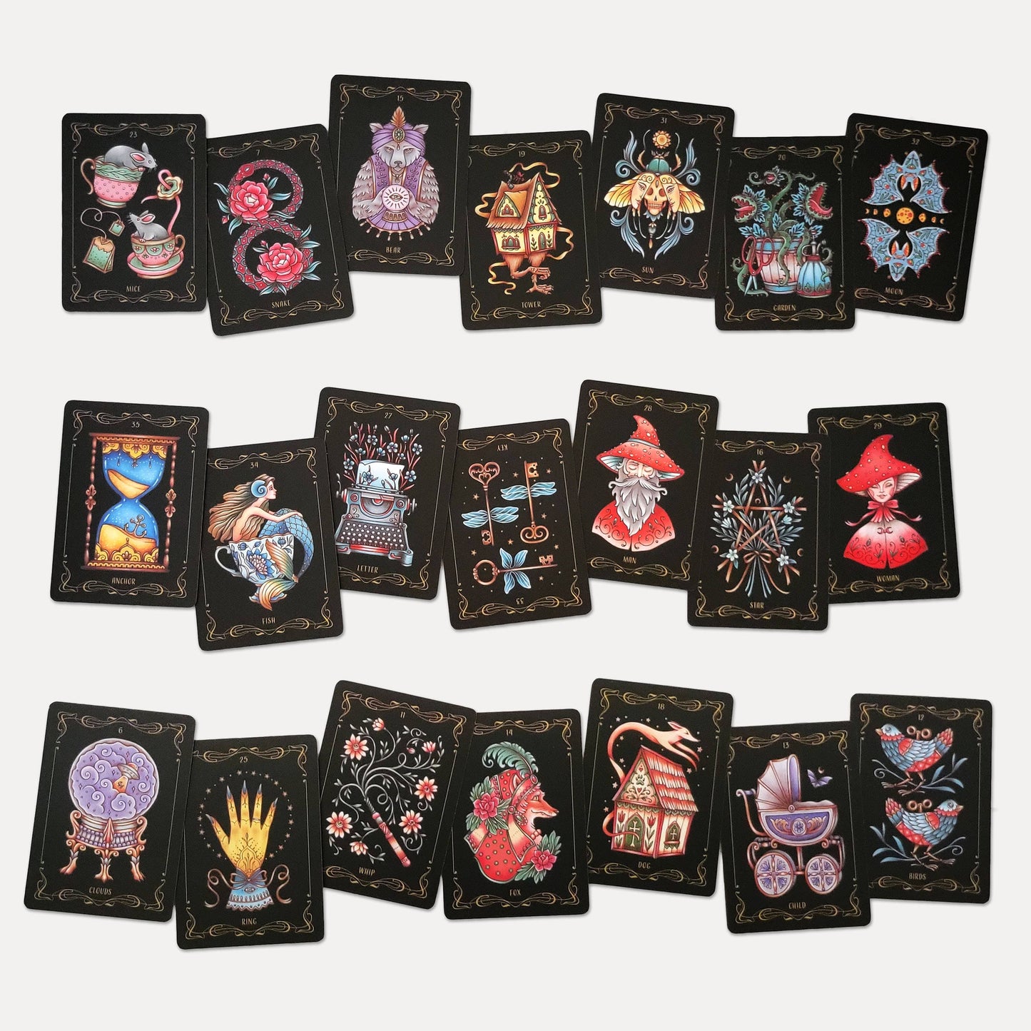 Nocturnal Garden Lenormand - Deluxe Ed - Art Nouveau Deck