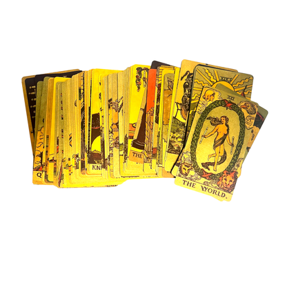 Gold Foil Tarot Deck | Premium Waterproof PVC Cards & Guide