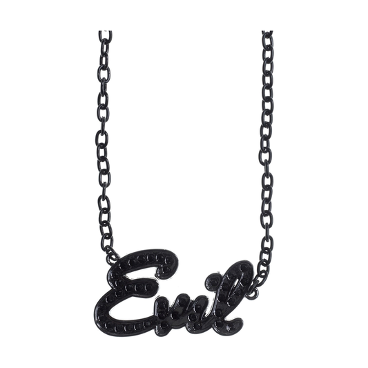Sourpuss ☆ "Evil" Necklace With Black Rhinestones