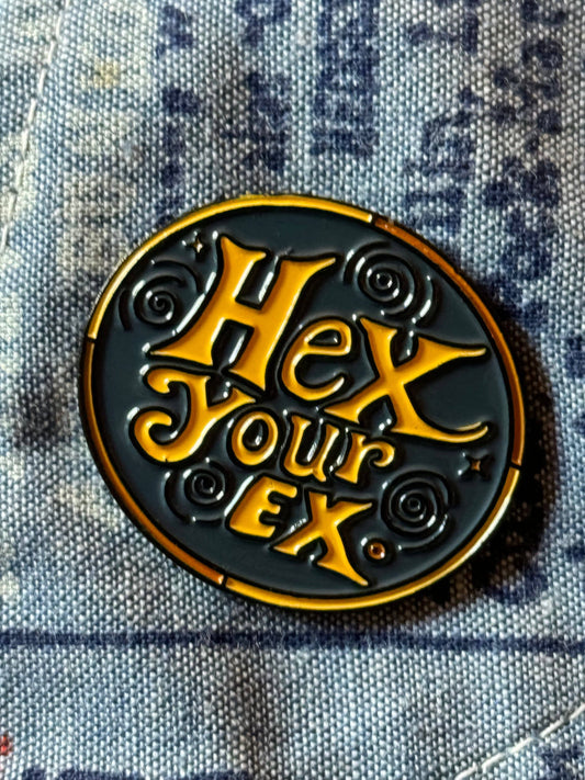 Hex Your Ex Enamel Lapel Pin | Witchy Breakup Revenge Pin