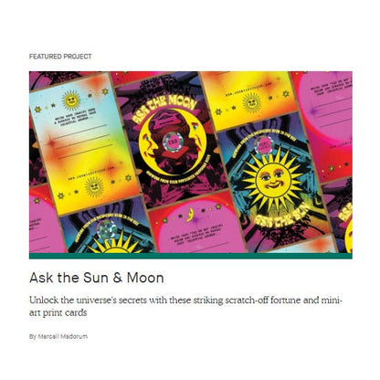 ASK THE MOON Scratch Off Fortune Card | Psychedelic Witchy