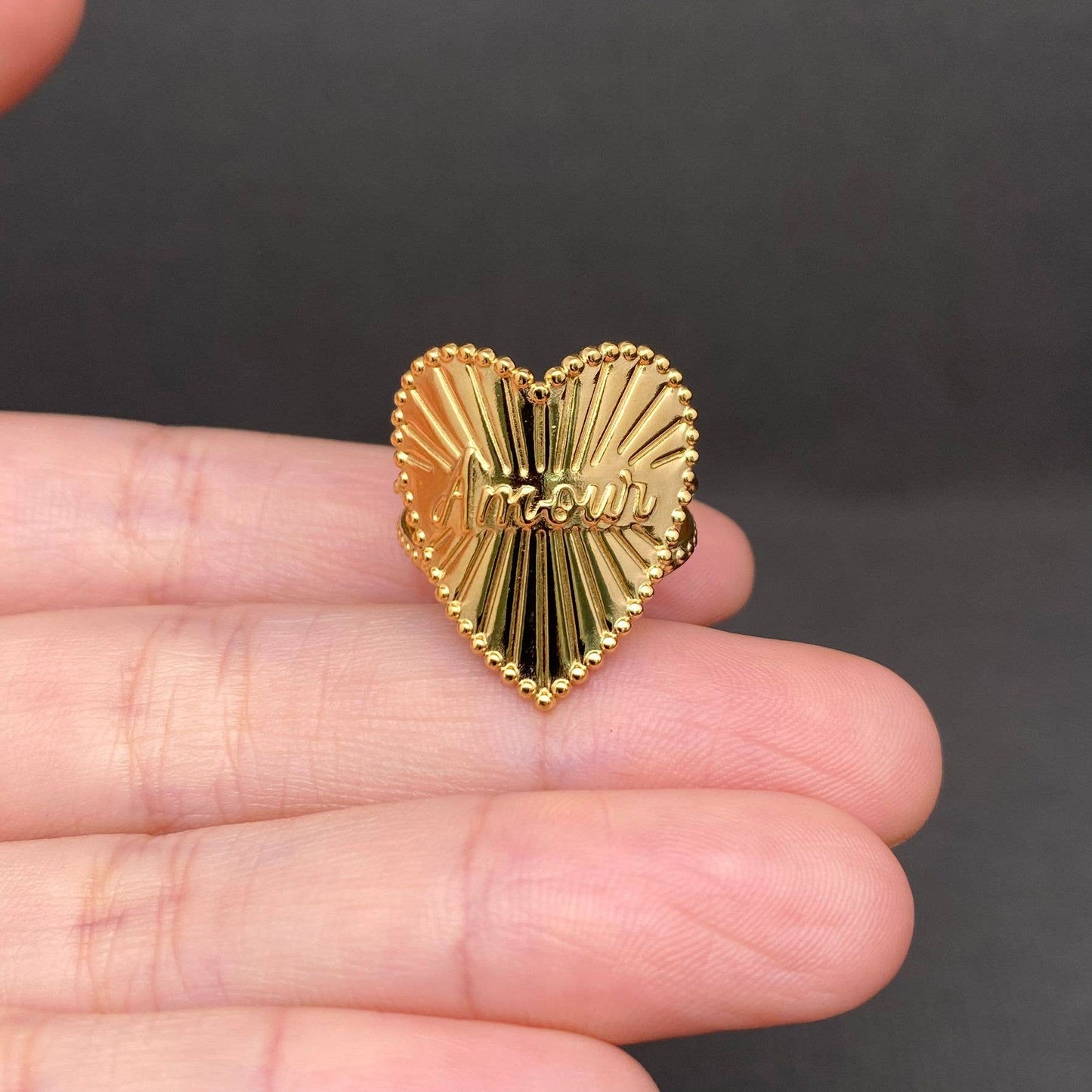 18K Gold Plated Planchette Ring