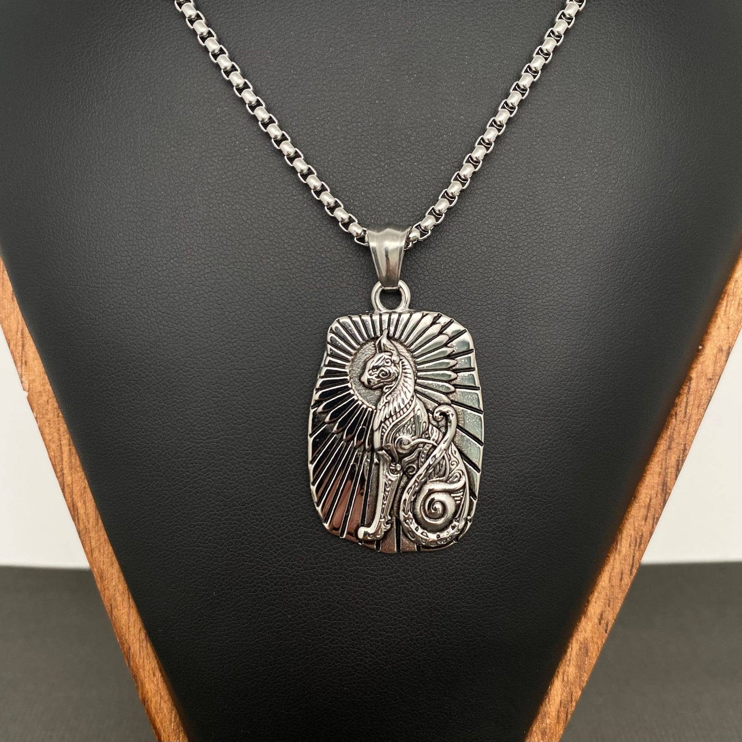 Bastet Goddess Stainless Steel Necklace on Chain