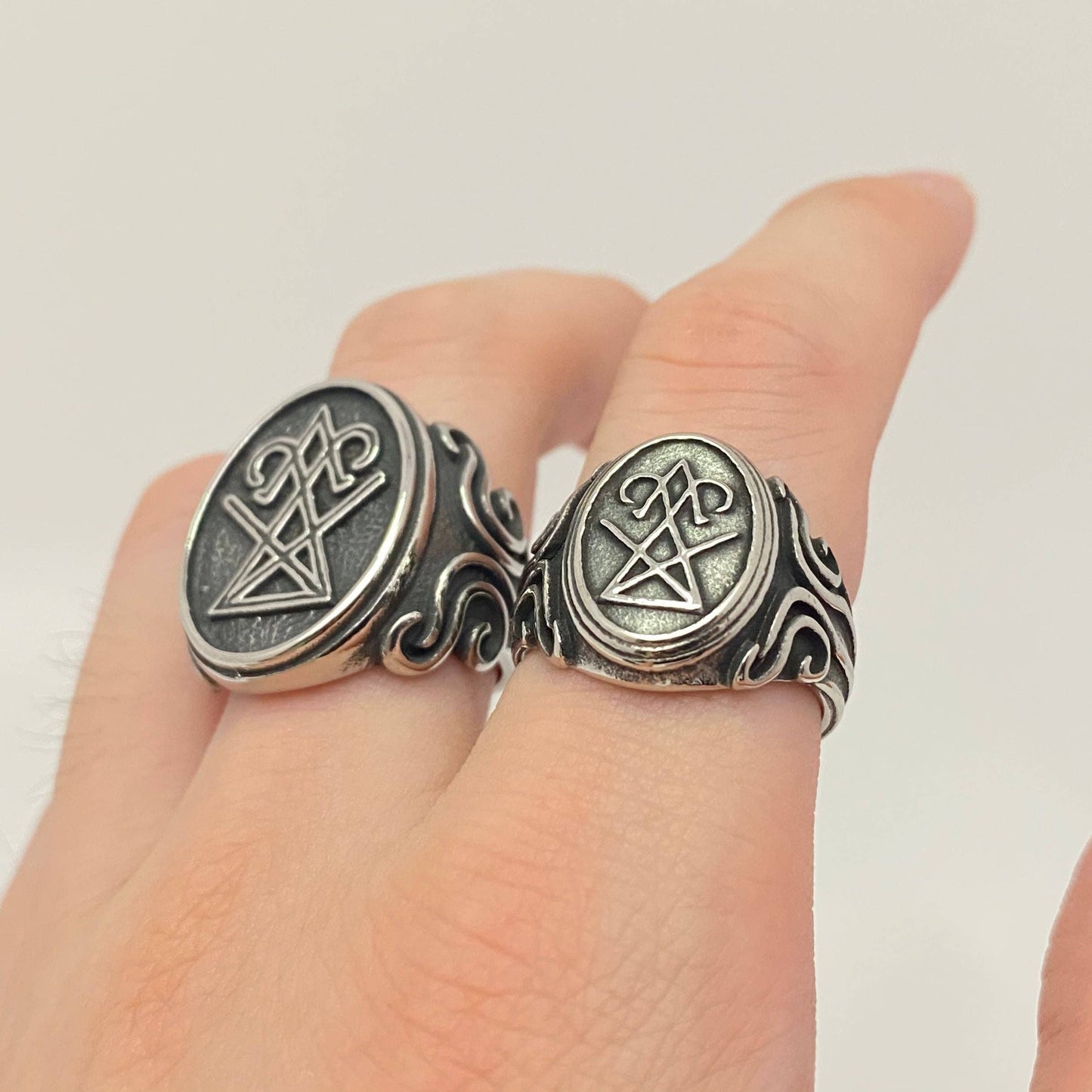 Stainless Steel Lucifer Sigil Ring
