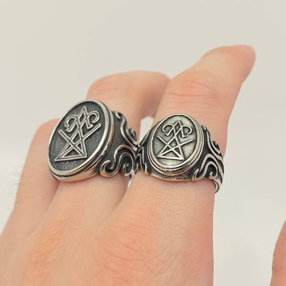 Stainless Steel Lucifer Sigil Ring