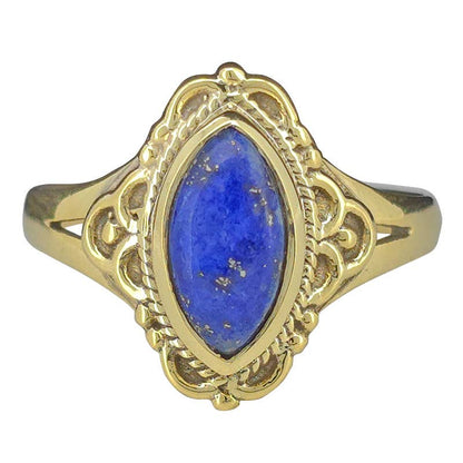 Lapis Gold Plated Silver Ring