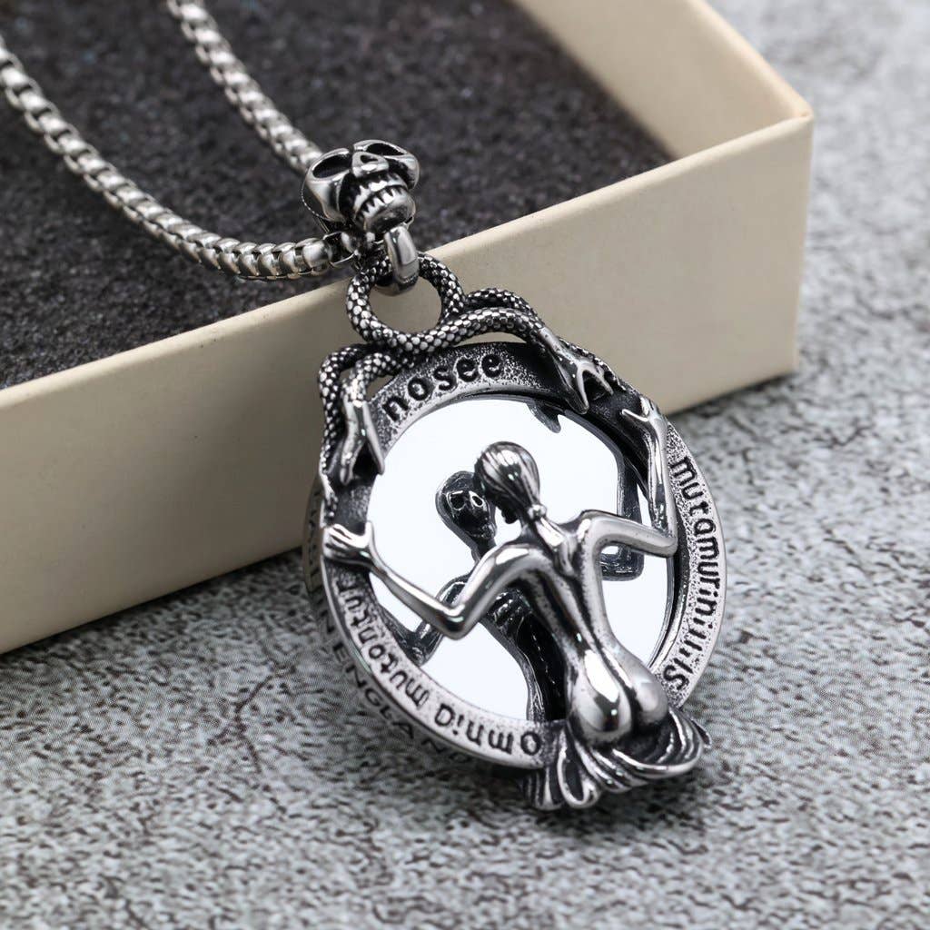 Scrying Glass Mirror Necklace