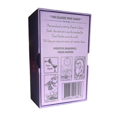 Classic Rider Waite Smith | Lavender Gold Foil Tarot & Guide | Classic Tarot Design