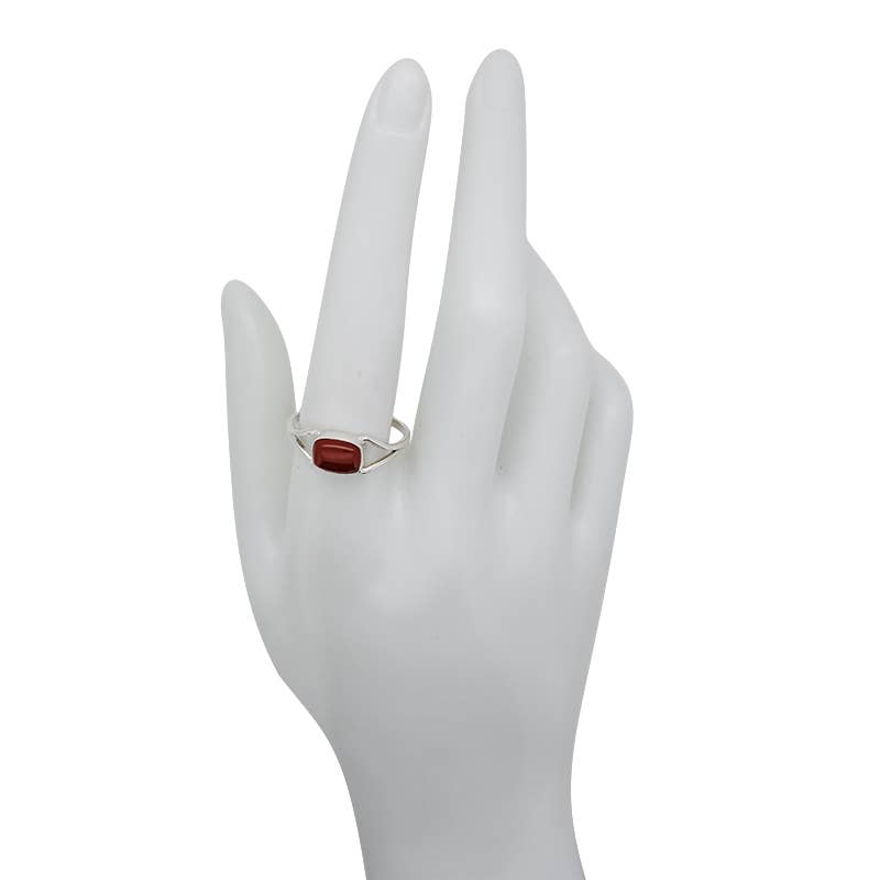 Red Onyx Sterling Silver Ring