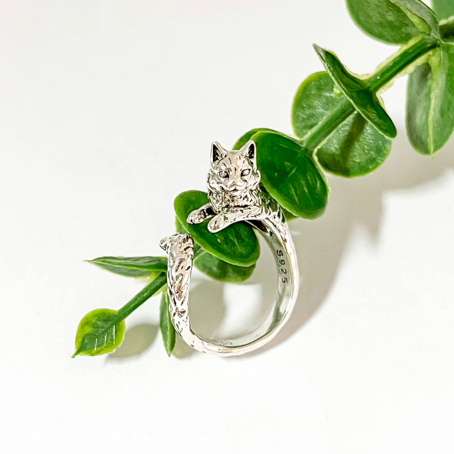 Cat Adjustable Open Ring