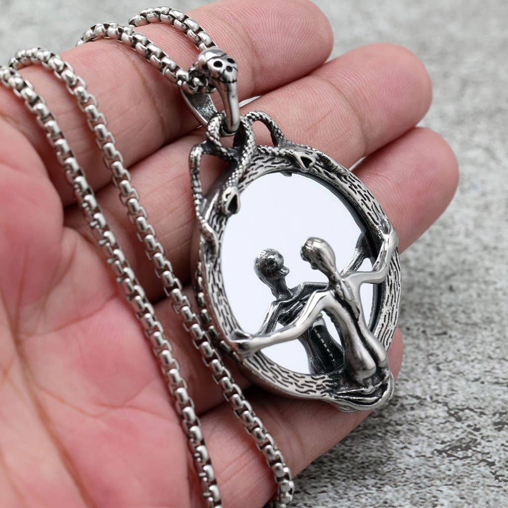 Scrying Glass Mirror Necklace