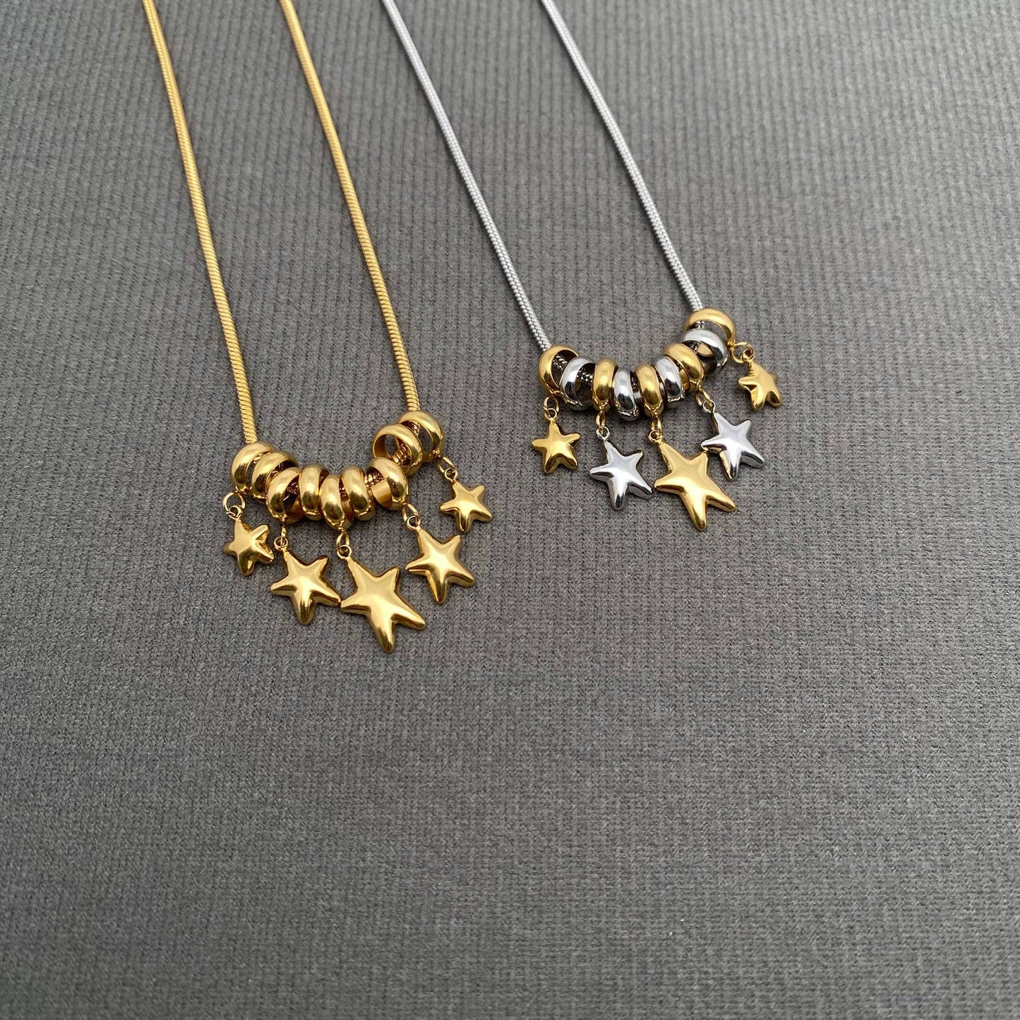 Star Charm 18K Gold Plated & Stainless Steel Necklace