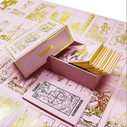 Rider Waite Smith | Rose Gold Tarot & Guide | Classic Tarot Design and Gold Foil