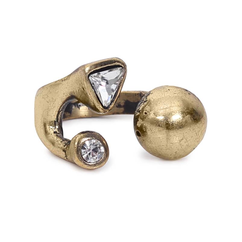 Handmade Bronze Ring ☆ Swarovski Crystal
