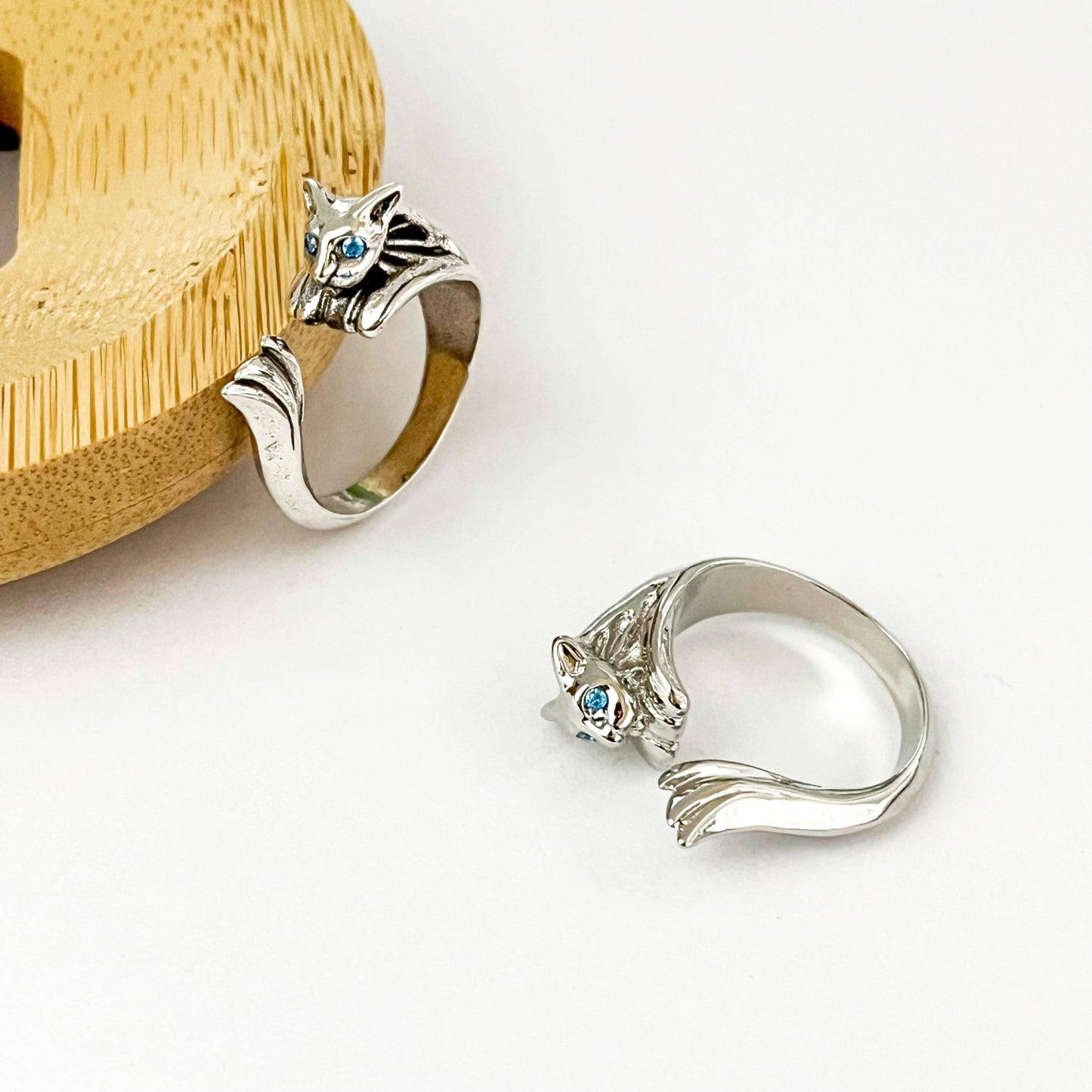 Cat Adjustable Open Ring