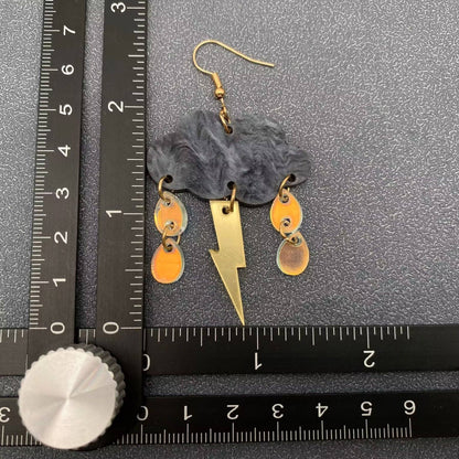 Dark Clouds Thunderstorm 🌩 Dangle Earrings
