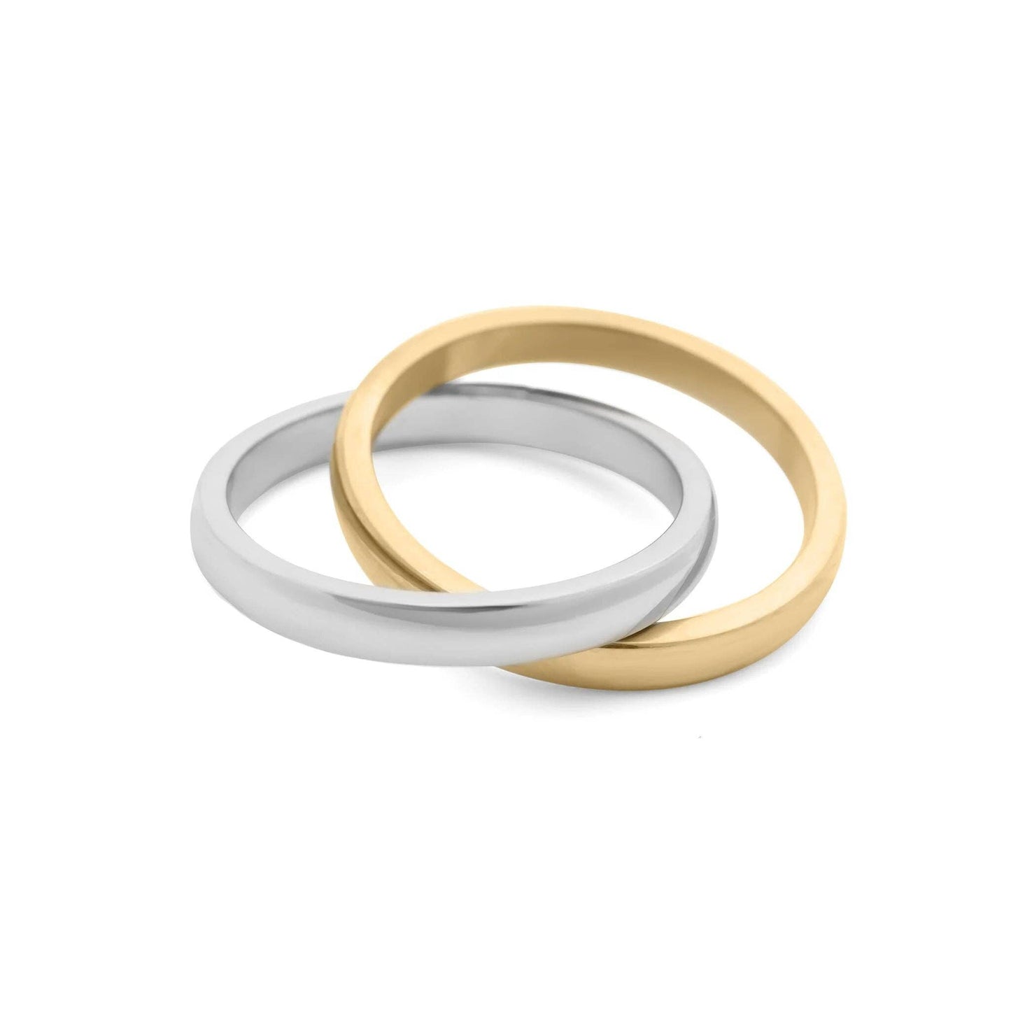 Mixed Metal Intertwined Ring ☆ 18K Gold & Stainless Steel