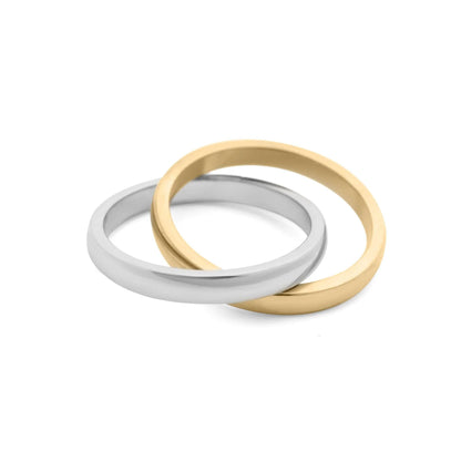 Mixed Metal Intertwined Ring ☆ 18K Gold & Stainless Steel