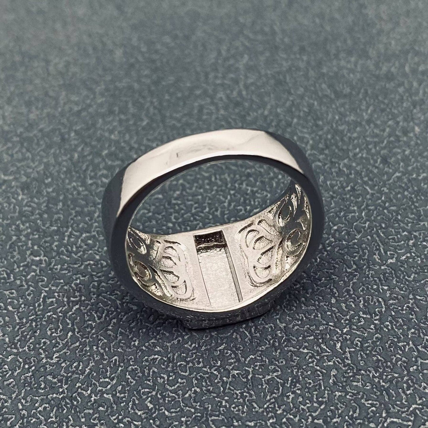 Black Enamel Scorpion Signet Ring