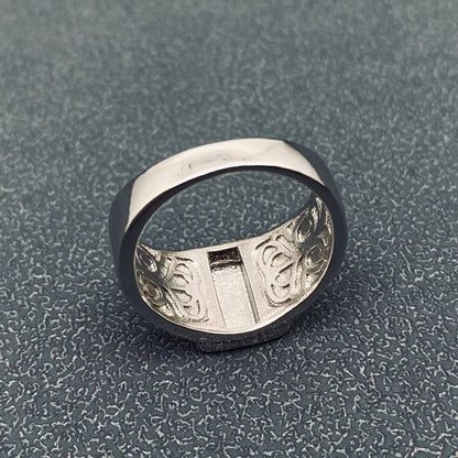 Black Enamel Scorpion Signet Ring