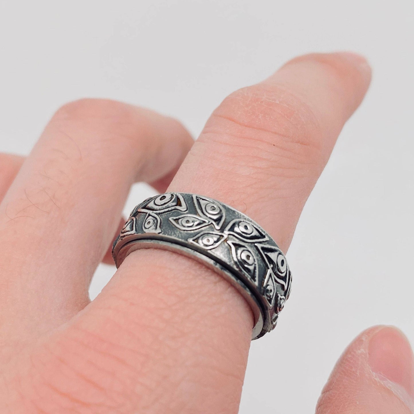 Devil's Eye Stainless Steel Rotable Ring