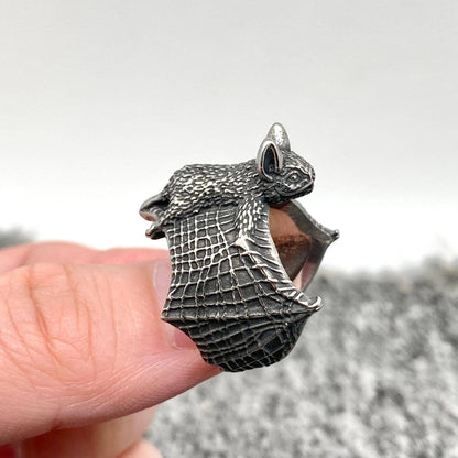 Stainless Steel Bat Ring