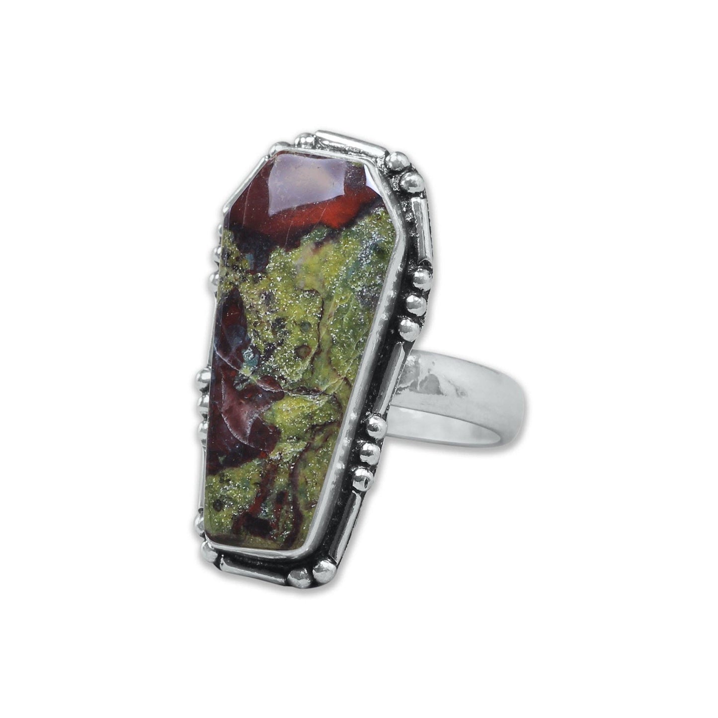 Artisanal Coffin-Cut Gemstone Rings
