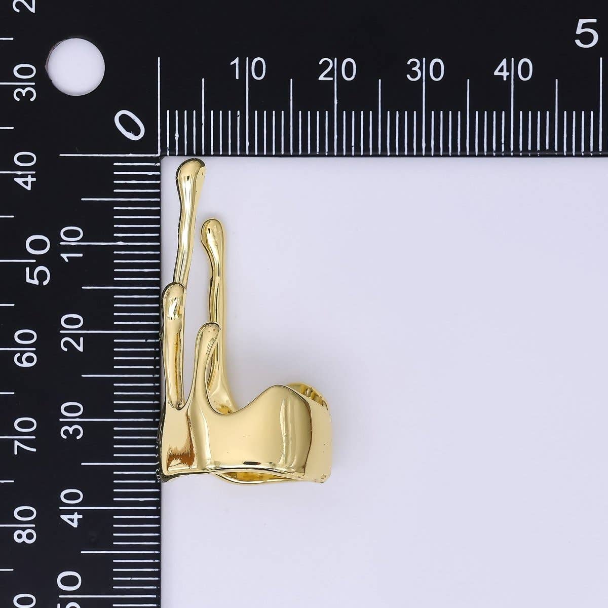 24K Gold Filled Liquid Drip Adjustable Open Ring