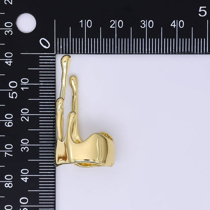 24K Gold Filled Liquid Drip Adjustable Open Ring
