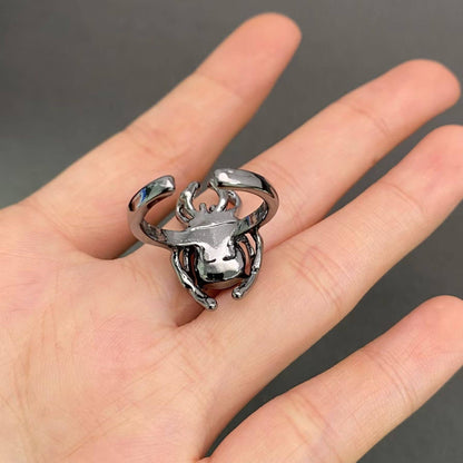 Black Spider Crystal Ring