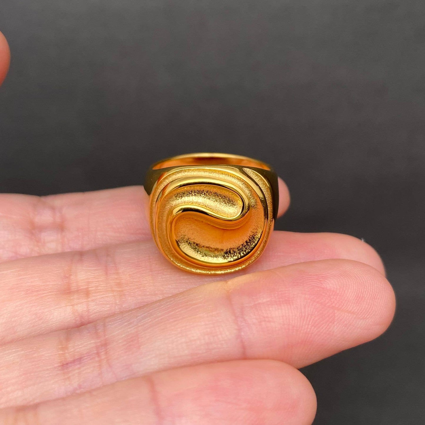 Butter Swirl ☆ 18K Gold Plated Stainless Steel Ring