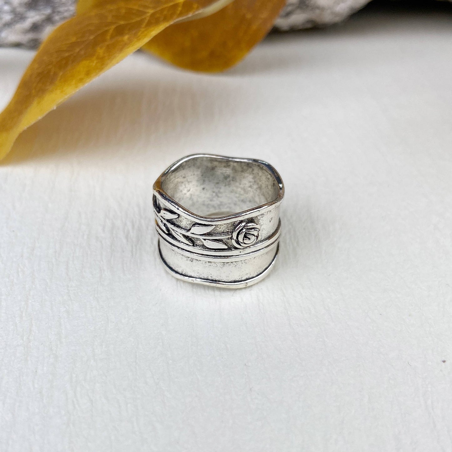 Wide Rosette Ring