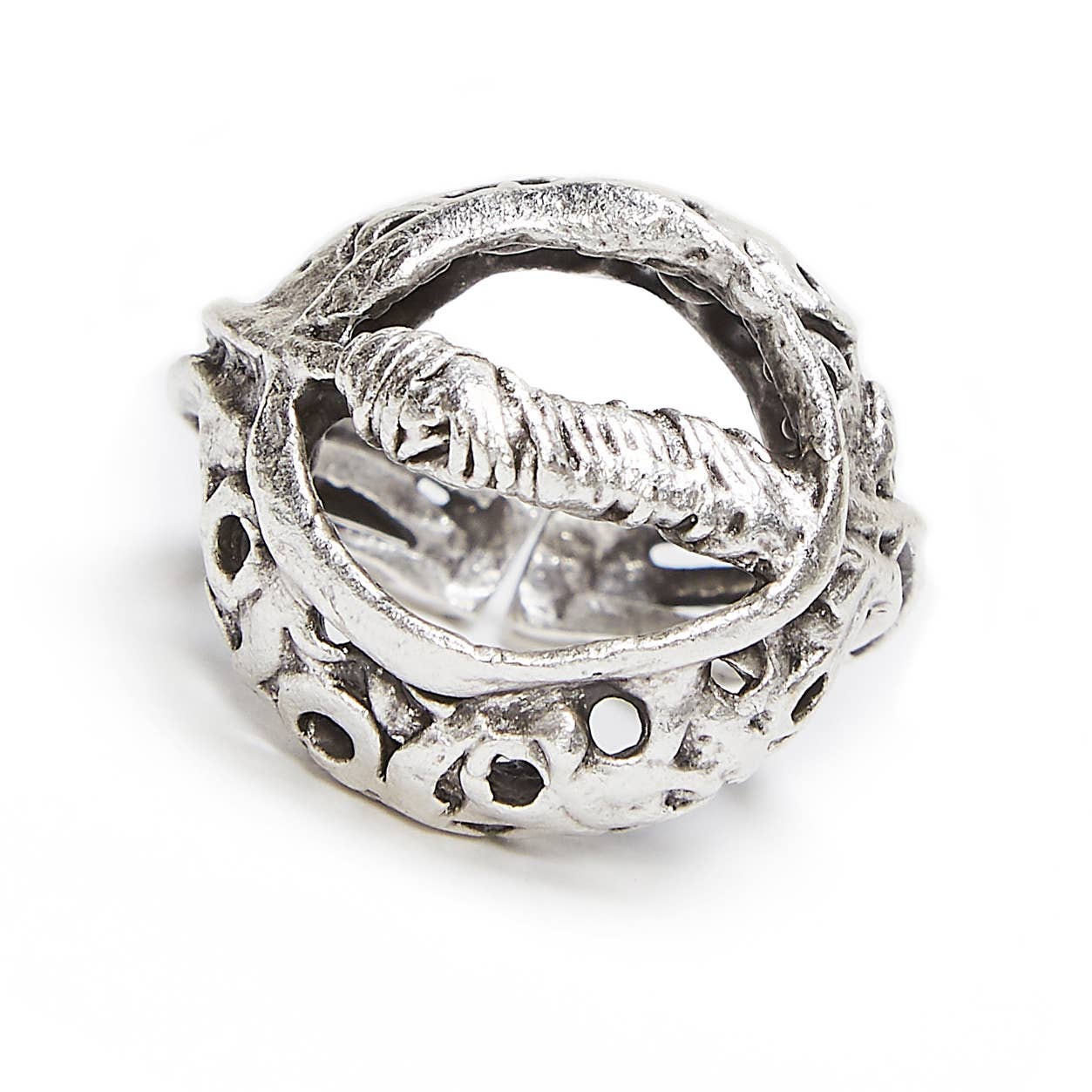 Handmade Open Circle Ring - Silver Plated over Brass
