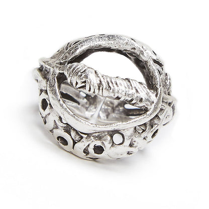 Handmade Open Circle Ring - Silver Plated over Brass