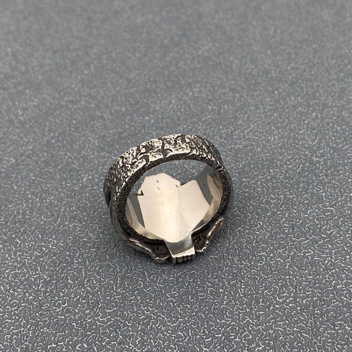 Stainless Steel Skeleton Hand Coffin Ring