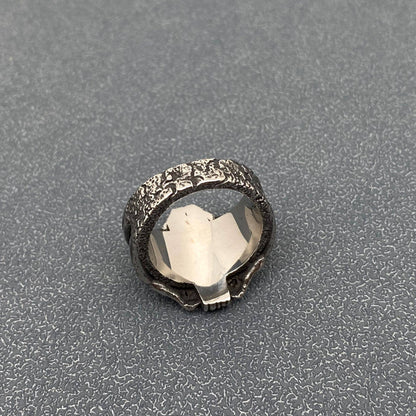 Stainless Steel Skeleton Hand Coffin Ring