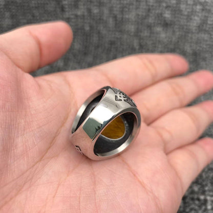 Tiger's Eye Stainless Steel Ring