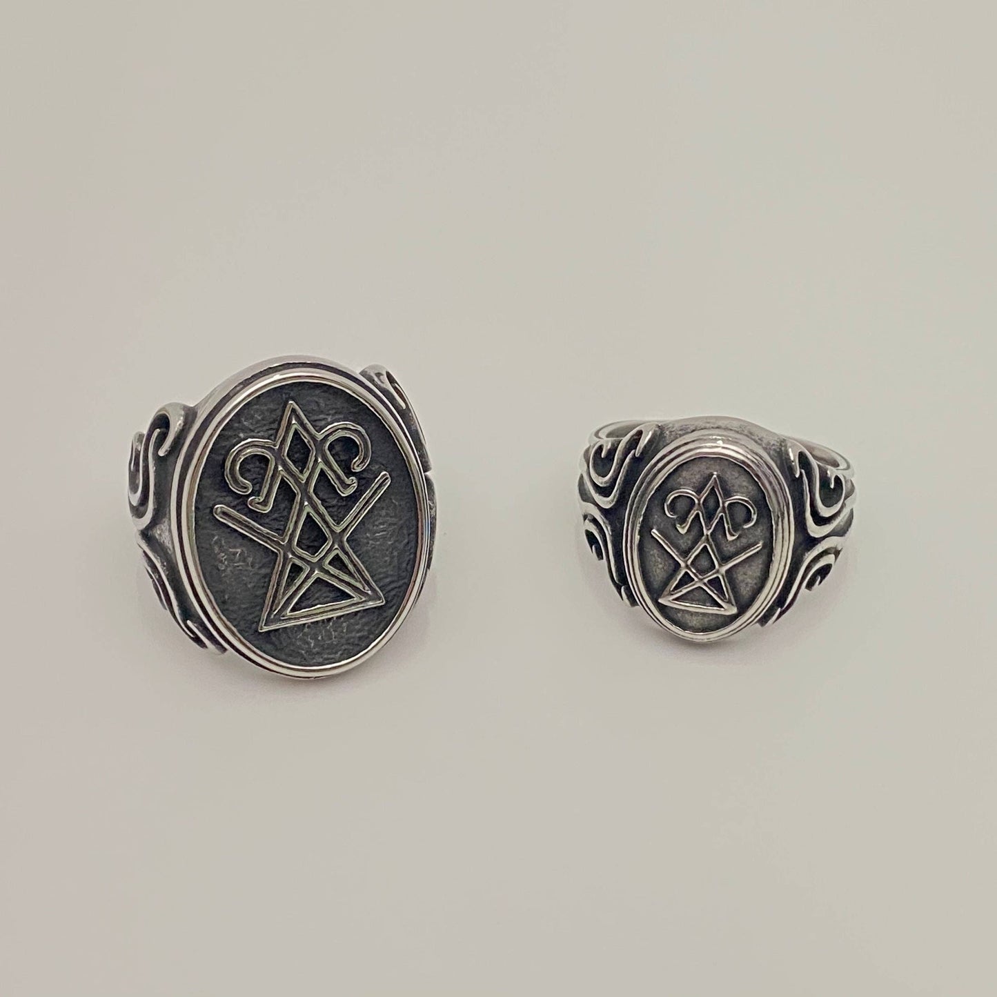 Stainless Steel Lucifer Sigil Ring
