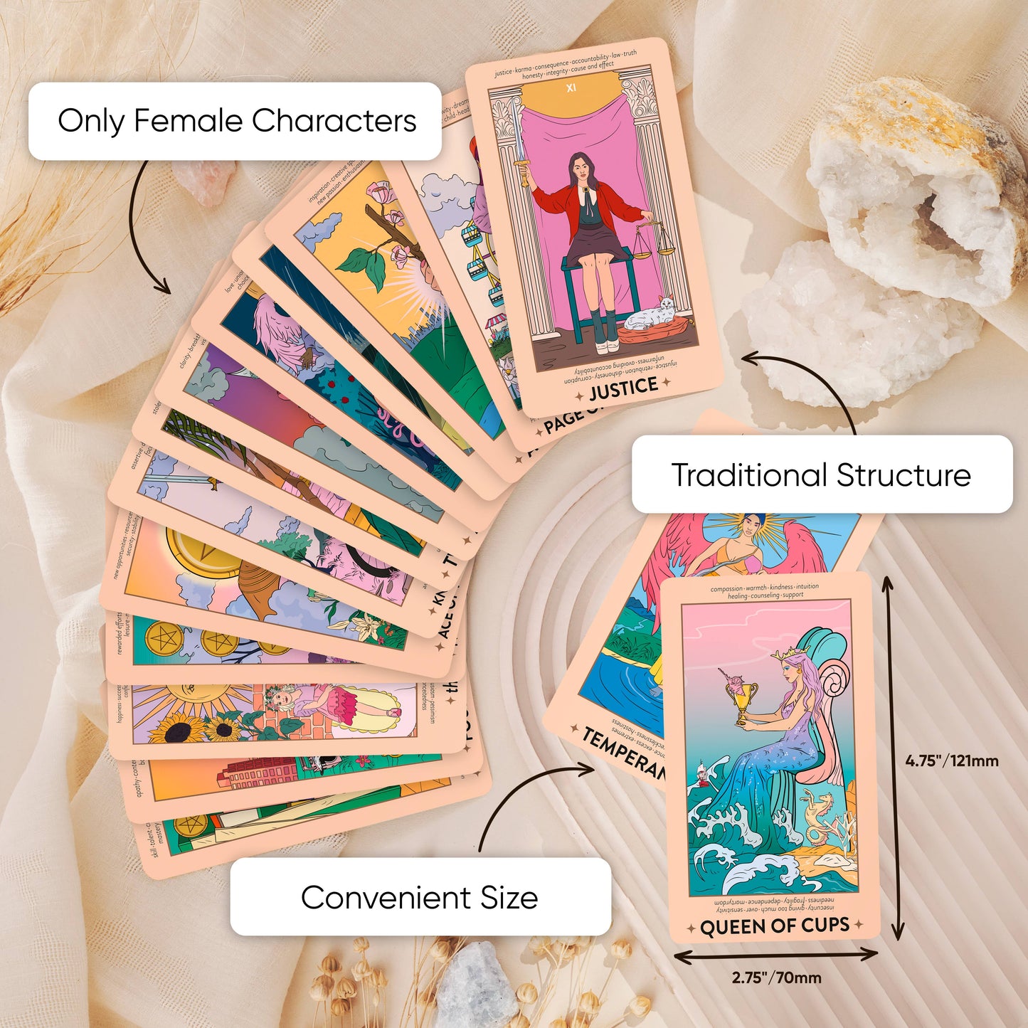 Wyspell Feminine Tarot Cards ☆ Keyword Edition