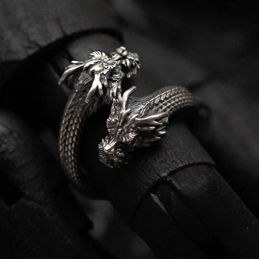 Double-Headed Dragon Open Style Ring