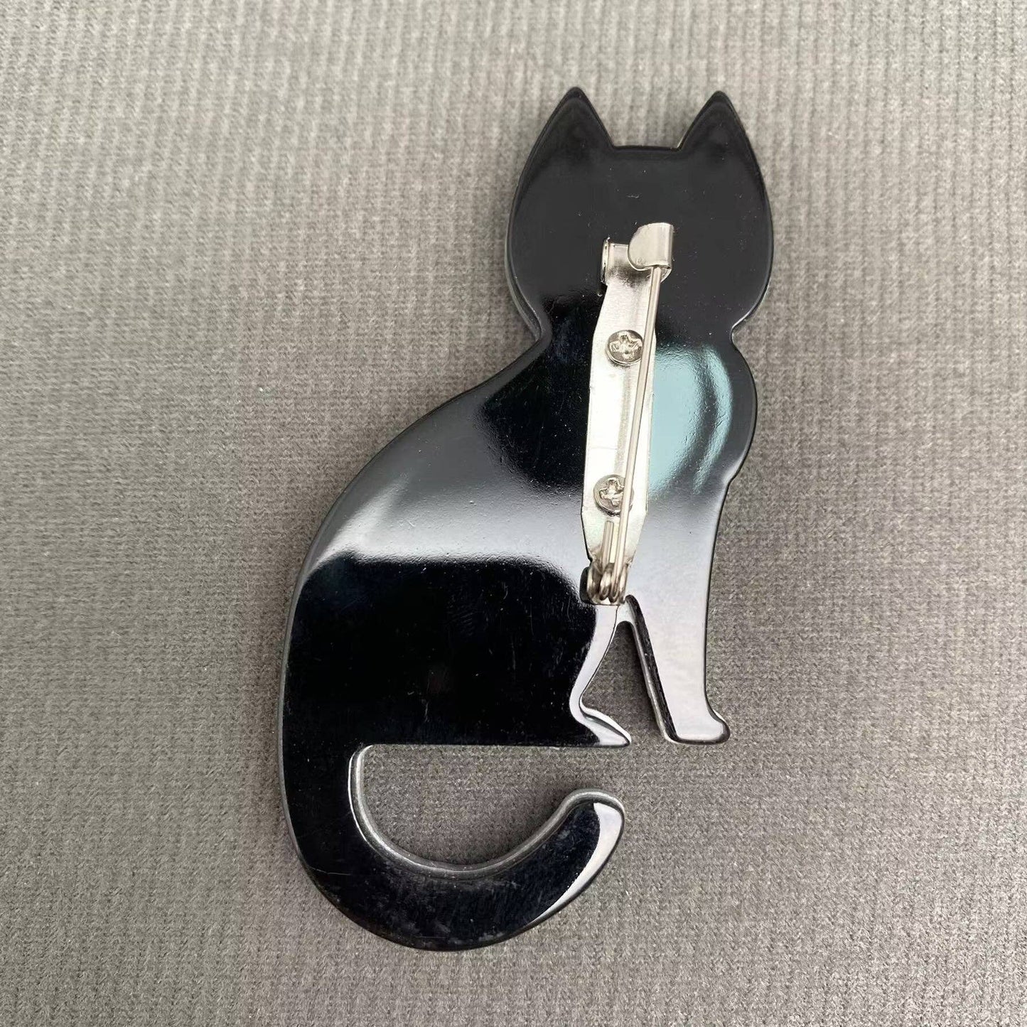 Skelecat Cat Brooch