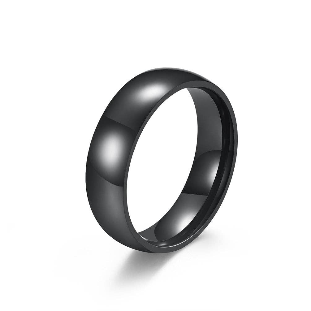 Simple Glossy Stainless Steel Ring