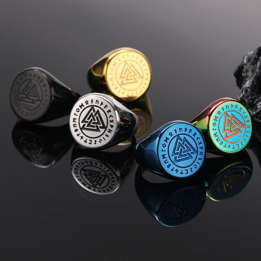 Odin's Triangle Titanium Ring
